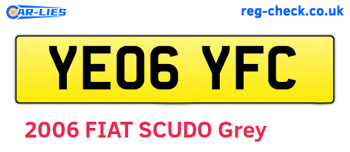YE06YFC are the vehicle registration plates.