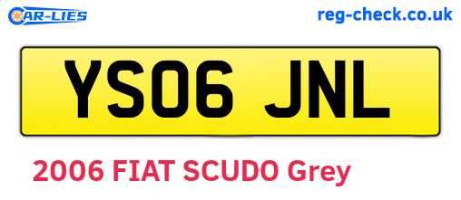 YS06JNL are the vehicle registration plates.
