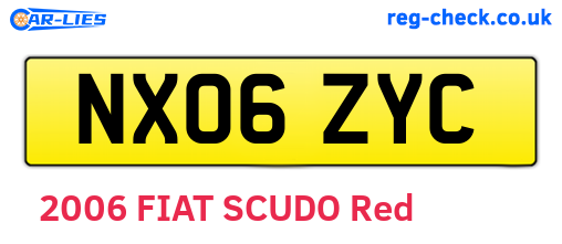 NX06ZYC are the vehicle registration plates.
