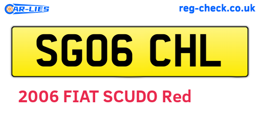 SG06CHL are the vehicle registration plates.