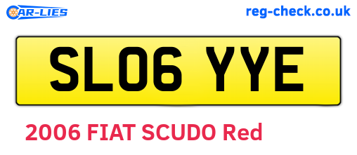 SL06YYE are the vehicle registration plates.