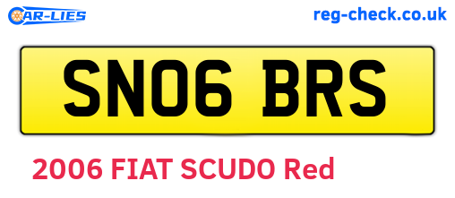 SN06BRS are the vehicle registration plates.