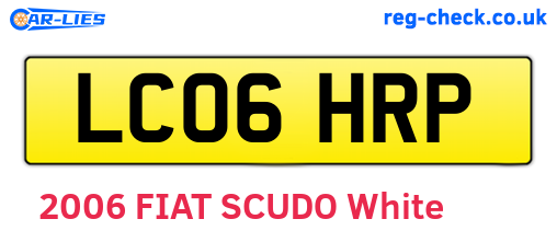 LC06HRP are the vehicle registration plates.