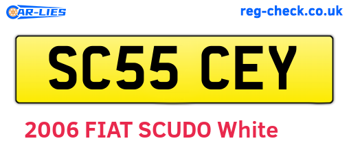 SC55CEY are the vehicle registration plates.