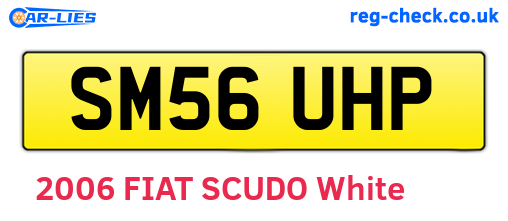 SM56UHP are the vehicle registration plates.