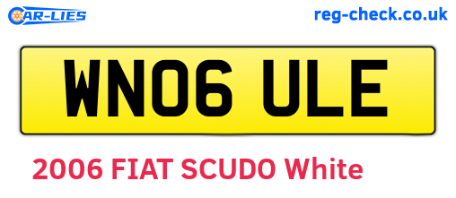 WN06ULE are the vehicle registration plates.