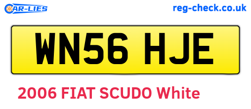 WN56HJE are the vehicle registration plates.