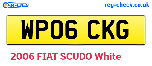 WP06CKG are the vehicle registration plates.