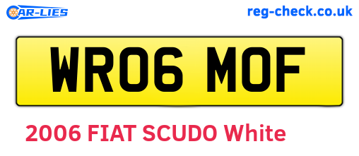 WR06MOF are the vehicle registration plates.