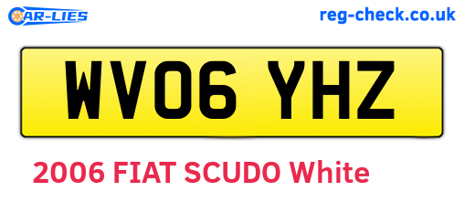 WV06YHZ are the vehicle registration plates.