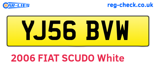 YJ56BVW are the vehicle registration plates.