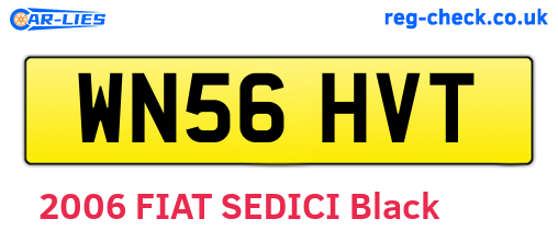 WN56HVT are the vehicle registration plates.