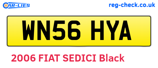 WN56HYA are the vehicle registration plates.