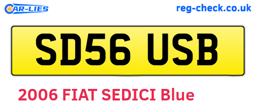 SD56USB are the vehicle registration plates.