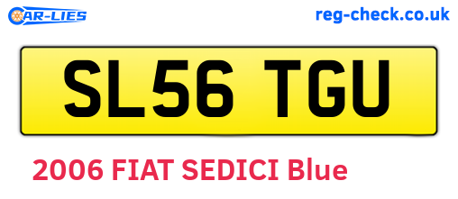 SL56TGU are the vehicle registration plates.