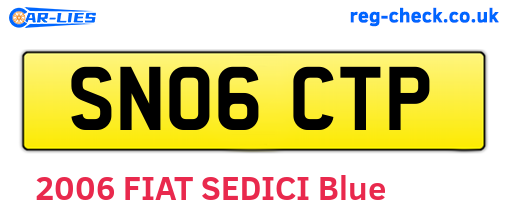 SN06CTP are the vehicle registration plates.