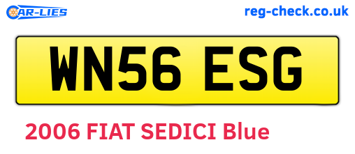WN56ESG are the vehicle registration plates.