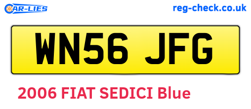 WN56JFG are the vehicle registration plates.