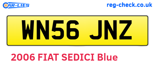 WN56JNZ are the vehicle registration plates.