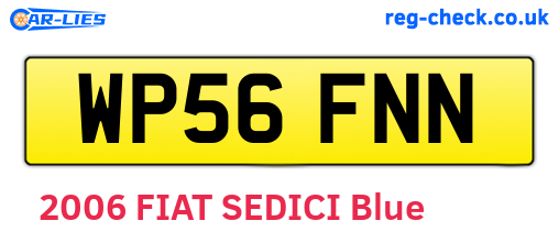 WP56FNN are the vehicle registration plates.