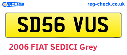 SD56VUS are the vehicle registration plates.