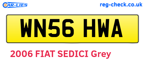 WN56HWA are the vehicle registration plates.