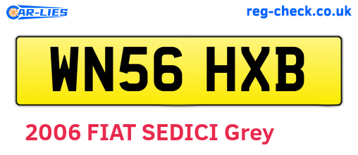WN56HXB are the vehicle registration plates.