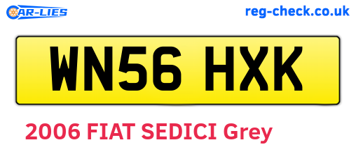 WN56HXK are the vehicle registration plates.