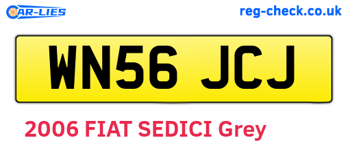 WN56JCJ are the vehicle registration plates.