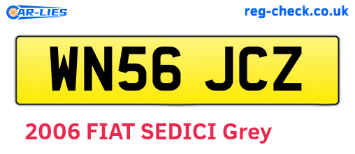 WN56JCZ are the vehicle registration plates.