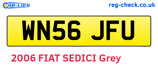 WN56JFU are the vehicle registration plates.