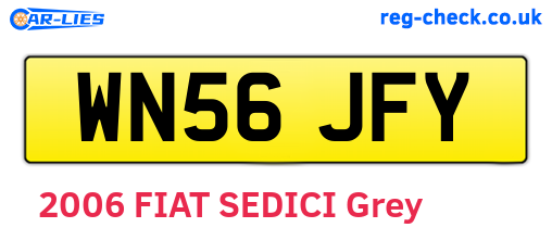 WN56JFY are the vehicle registration plates.