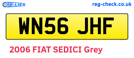 WN56JHF are the vehicle registration plates.