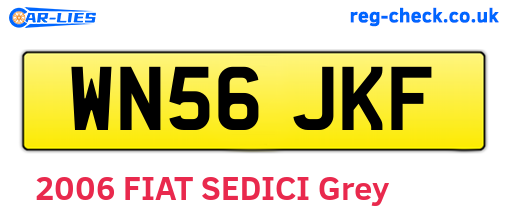 WN56JKF are the vehicle registration plates.