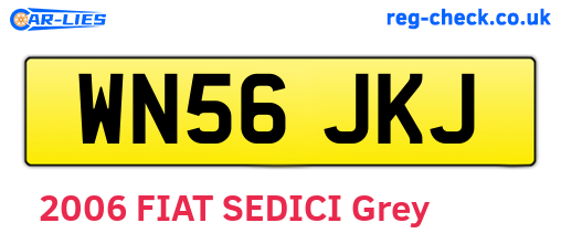 WN56JKJ are the vehicle registration plates.