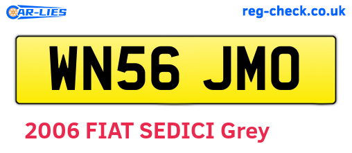 WN56JMO are the vehicle registration plates.