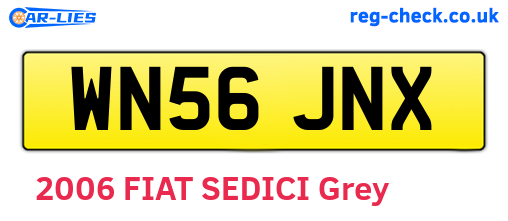 WN56JNX are the vehicle registration plates.