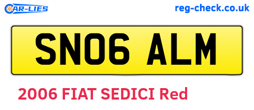 SN06ALM are the vehicle registration plates.