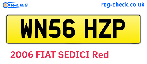 WN56HZP are the vehicle registration plates.
