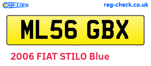 ML56GBX are the vehicle registration plates.