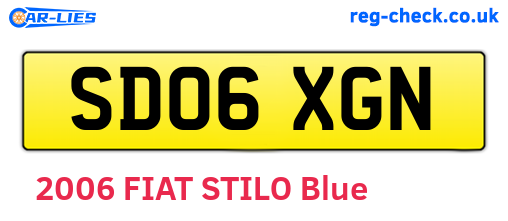 SD06XGN are the vehicle registration plates.