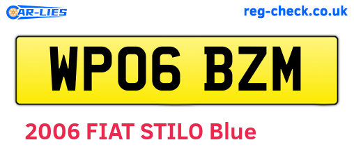 WP06BZM are the vehicle registration plates.