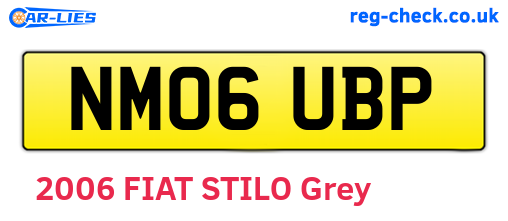 NM06UBP are the vehicle registration plates.