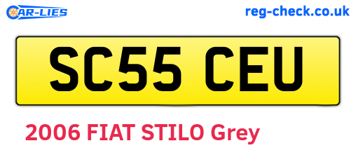 SC55CEU are the vehicle registration plates.