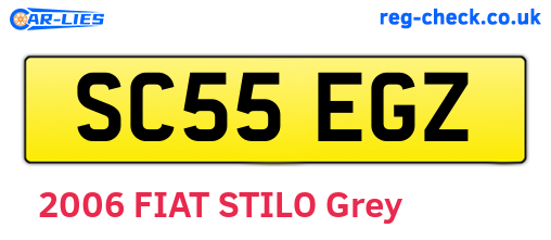 SC55EGZ are the vehicle registration plates.