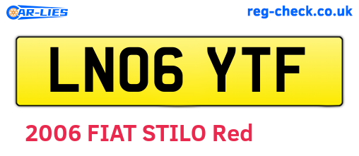 LN06YTF are the vehicle registration plates.