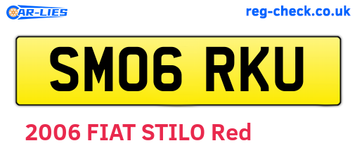 SM06RKU are the vehicle registration plates.