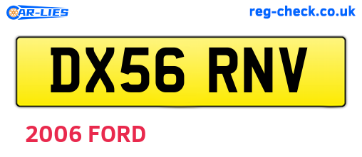 DX56RNV are the vehicle registration plates.