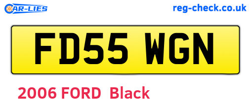 FD55WGN are the vehicle registration plates.