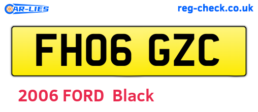 FH06GZC are the vehicle registration plates.
